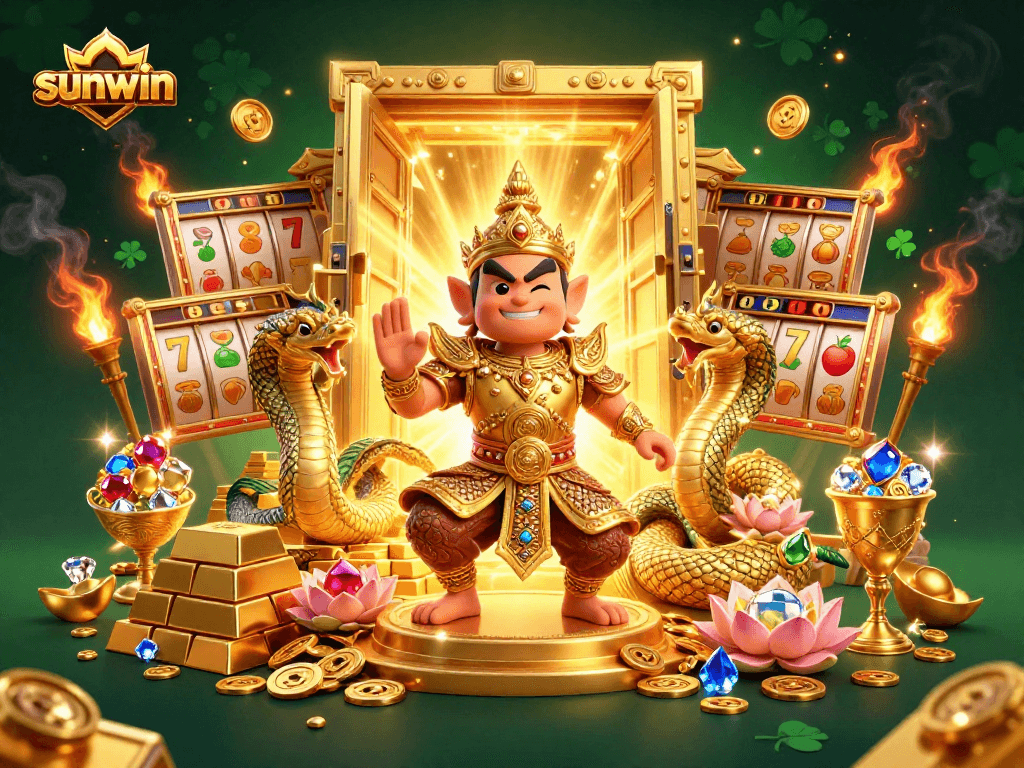 Engage with sunwin's thrilling slot adventures as a Thai guardian opens treasure vaults.