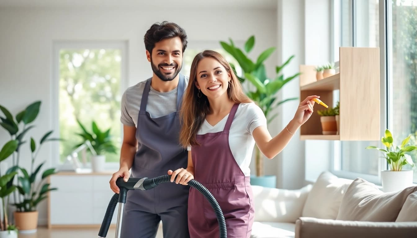 Efficient cleaning services calgary team maintains a spotless home with teamwork.