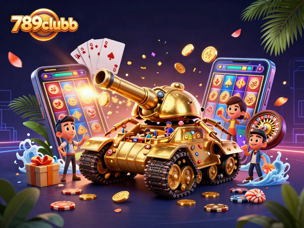 Experience thrilling casino action with 789clubb's massive golden beetle tank and dynamic game elements.