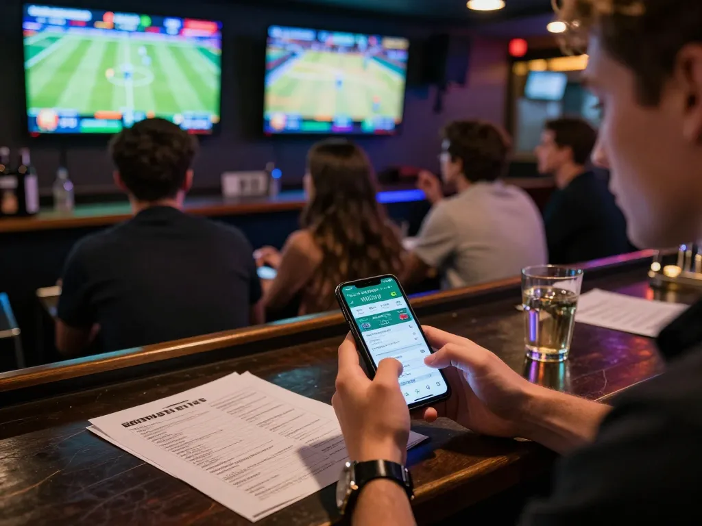 Engaging in sports betting on keonhacai8, showing live game excitement and friend discussions.