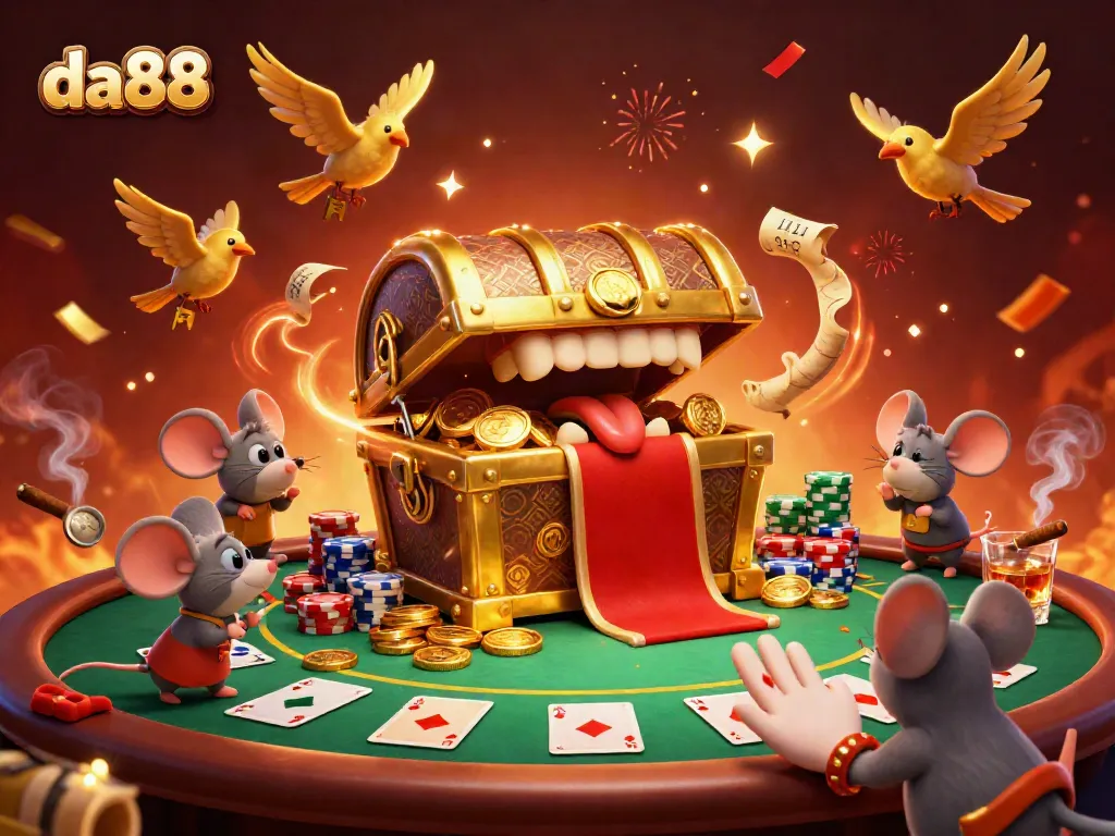 Experience thrilling moments at da88 with engaging tables, lively characters, and a rich casino atmosphere.