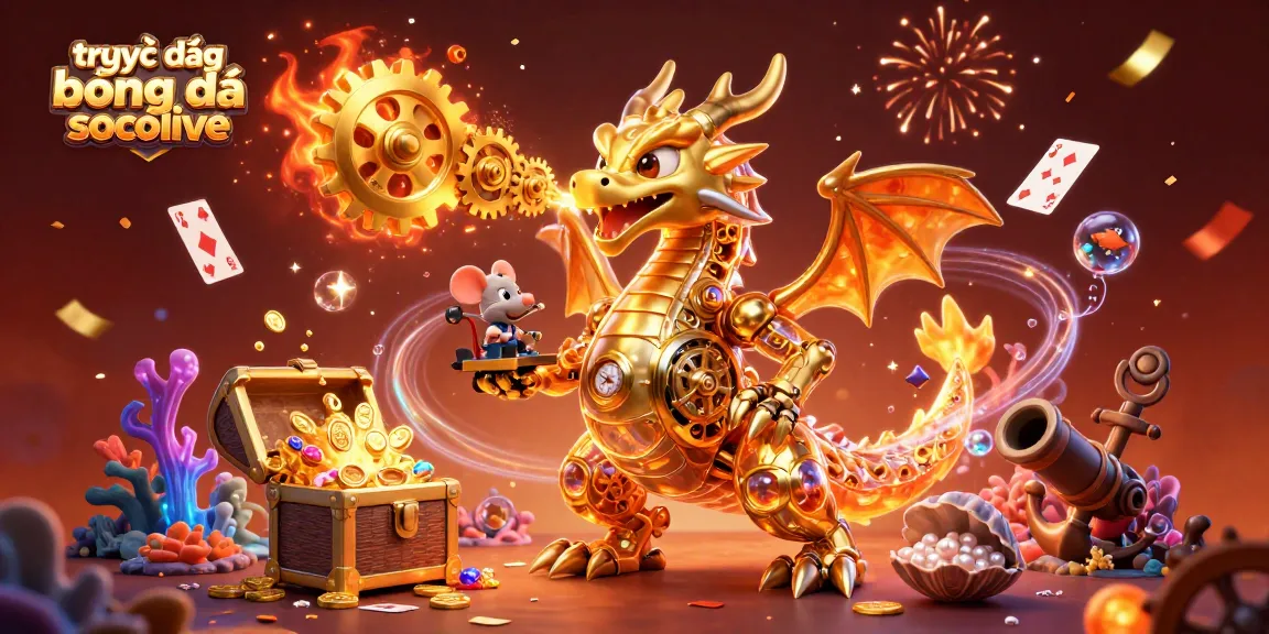 Stream golden gears and cogs with trực tiếp bóng đá socolive, showcasing vibrant underwater treasures and dynamic gaming elements.