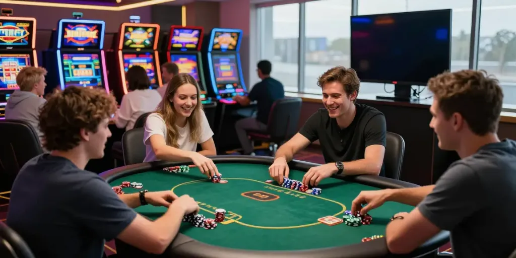 Engaging online gaming atmosphere at https://man88pro.com/, showcasing players enjoying exciting casino games.