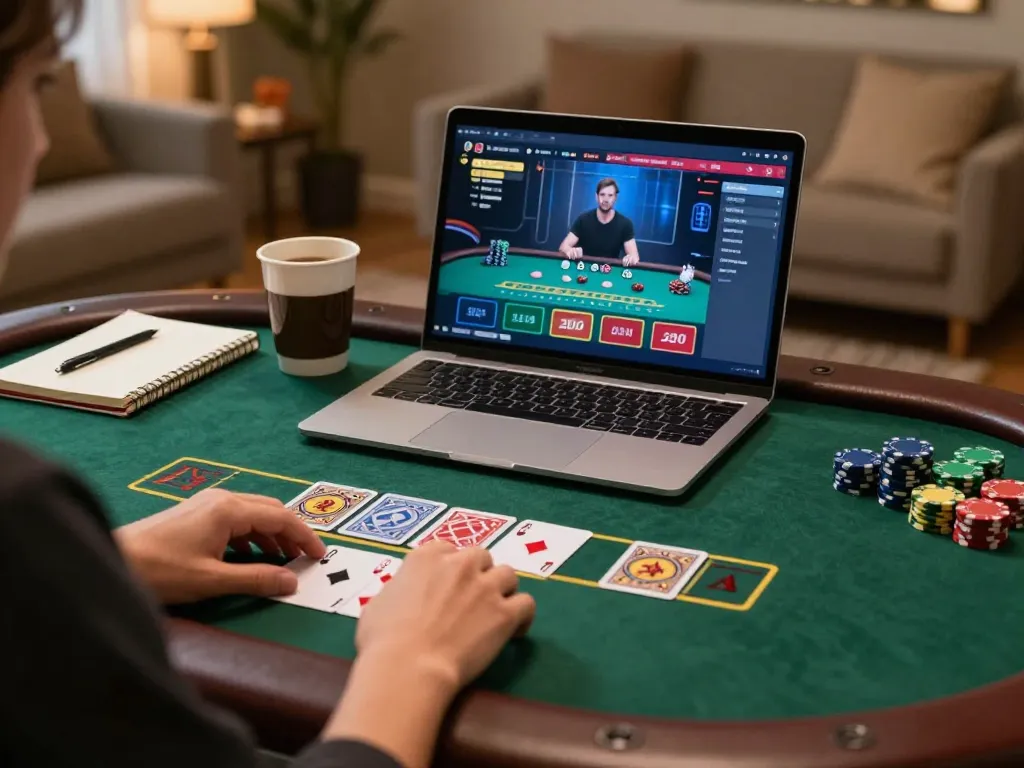 LC88 player strategizing advanced blackjack moves during a live online game session