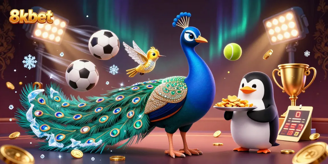Experience exhilarating play with 8xbet's vibrant casino scene featuring animated characters and dynamic sports elements.