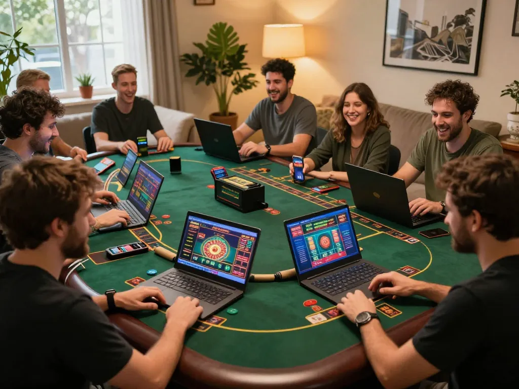 Engaging players enjoying dynamic gaming at casino fly88 from the comfort of their home.