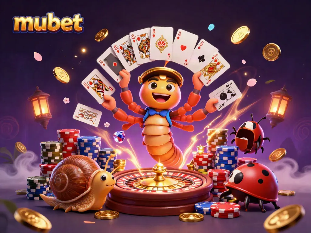 Experience the thrill of mubet with a lively casino scene featuring vibrant characters and sensational gaming elements.