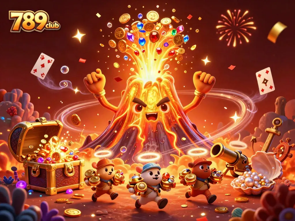 Win big with 789club as the golden volcano erupts treasures while explorers scramble for loot.