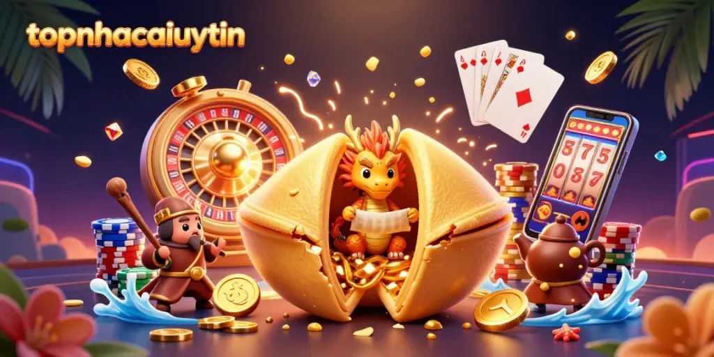 Experience thrilling wins at topnhacaiuytin with golden fortune cookie and dynamic casino elements.