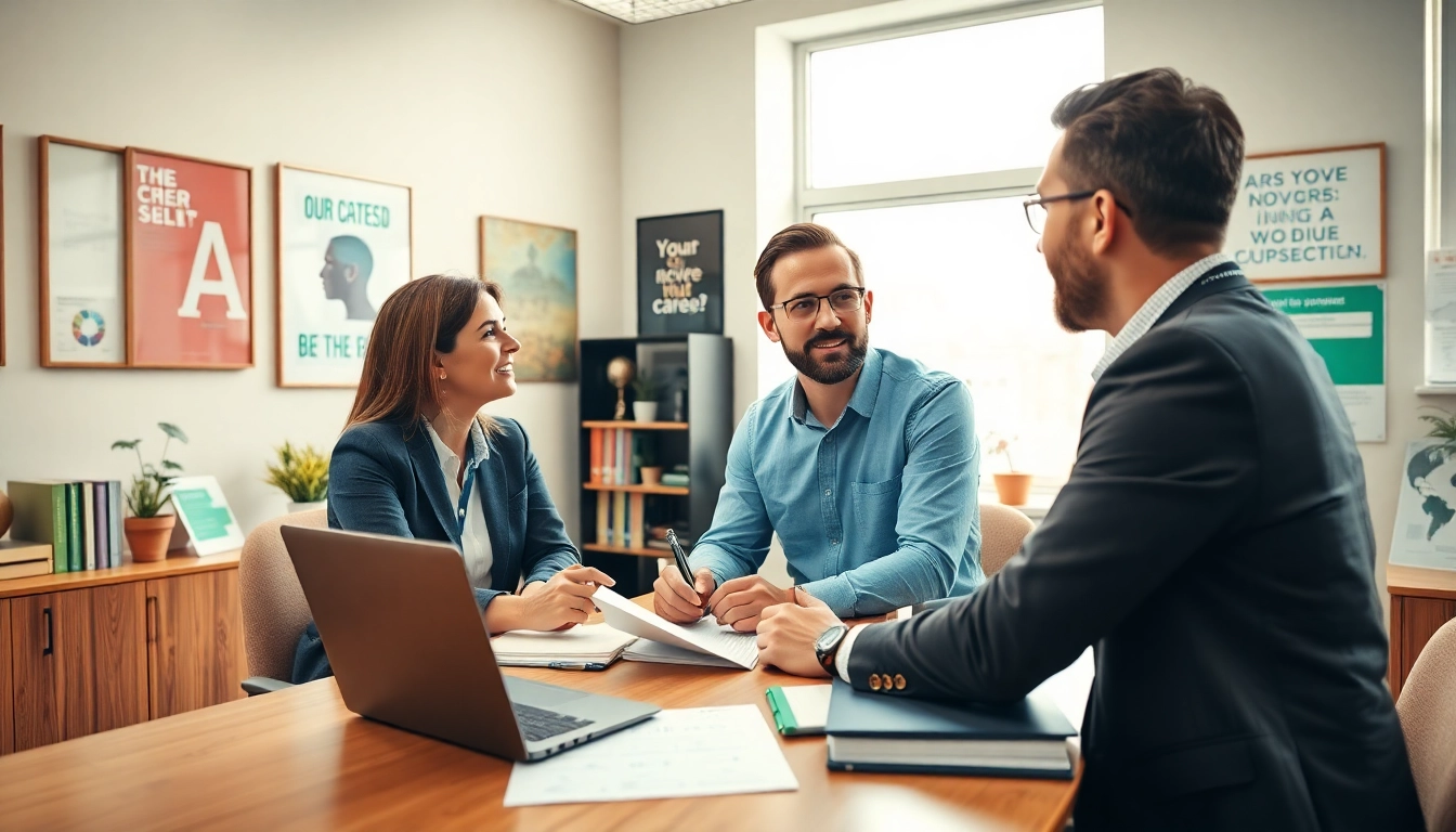 How to find my perfect career through expert guidance in a motivational office environment.