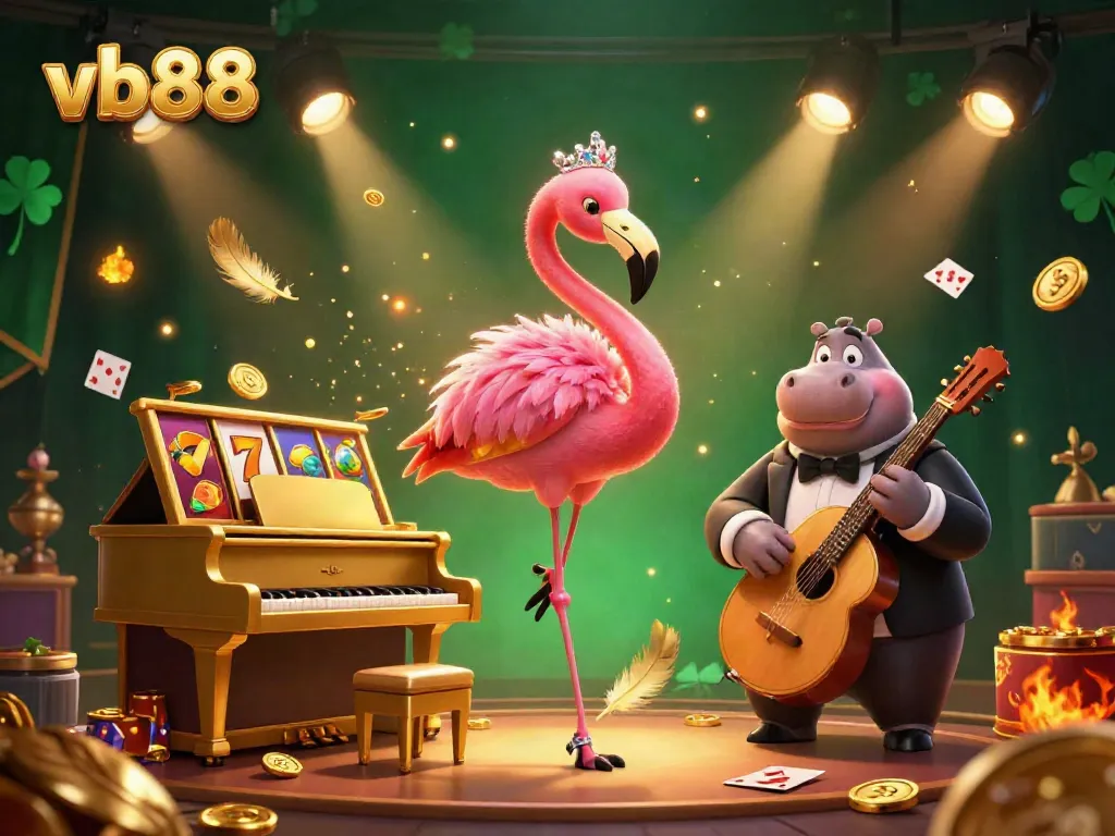 Experience thrilling gameplay at vb88 with a vibrant casino scene featuring lively characters and dynamic elements.