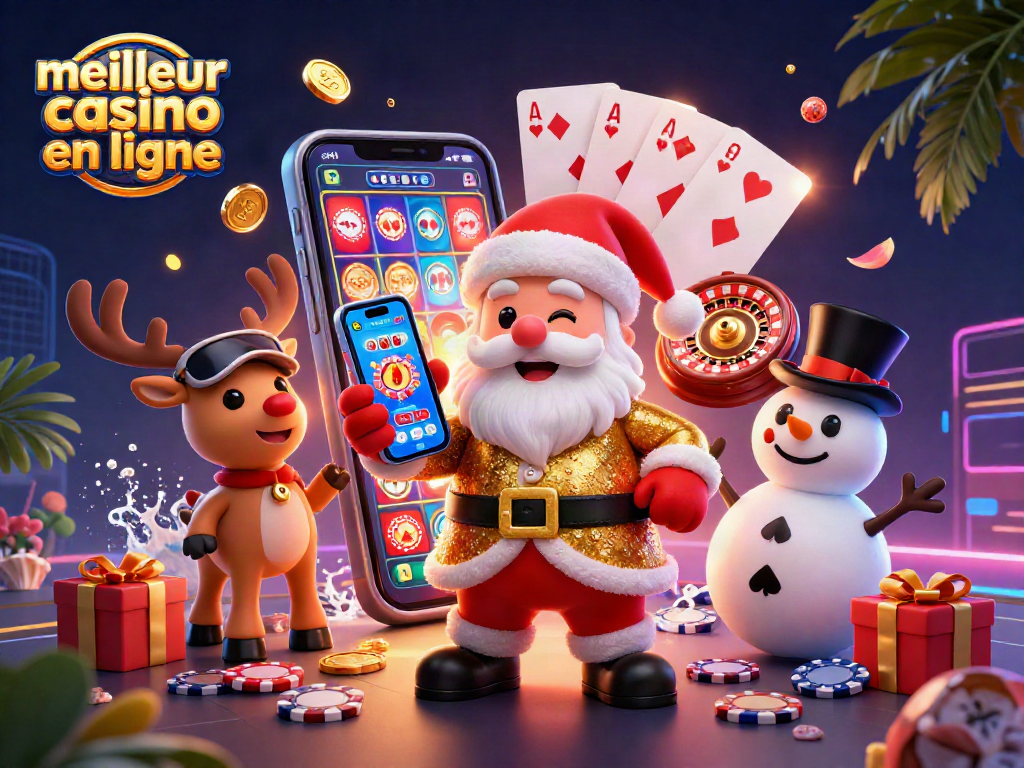 Profitez de l'excitation du meilleur casino en ligne avec Santa et ses amis en pleine action.