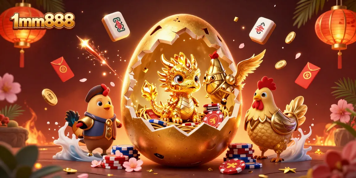 Join the excitement at 1mm888 with stunning golden dragon gaming in a lavish casino scene.