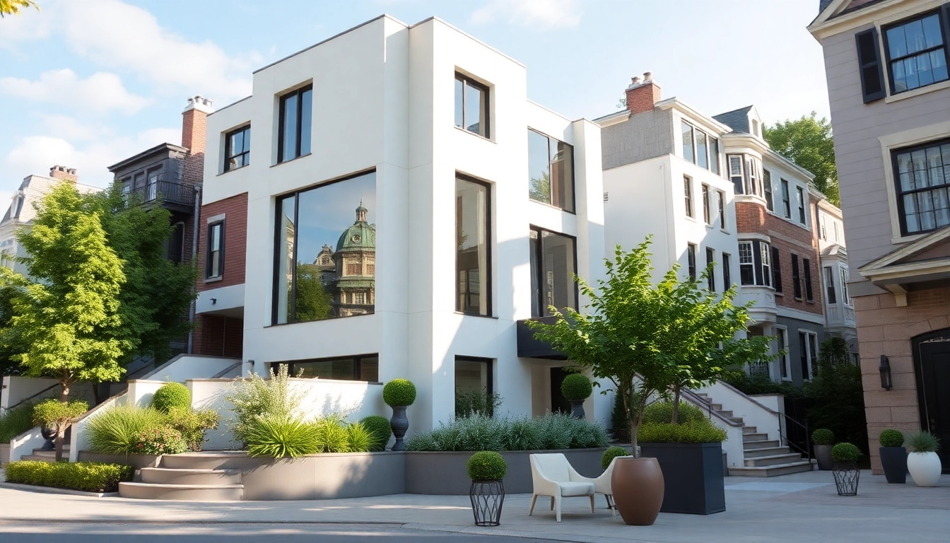 Showcasing luxury home architect Boston with stunning designs and elegant materials in a beautiful neighborhood.