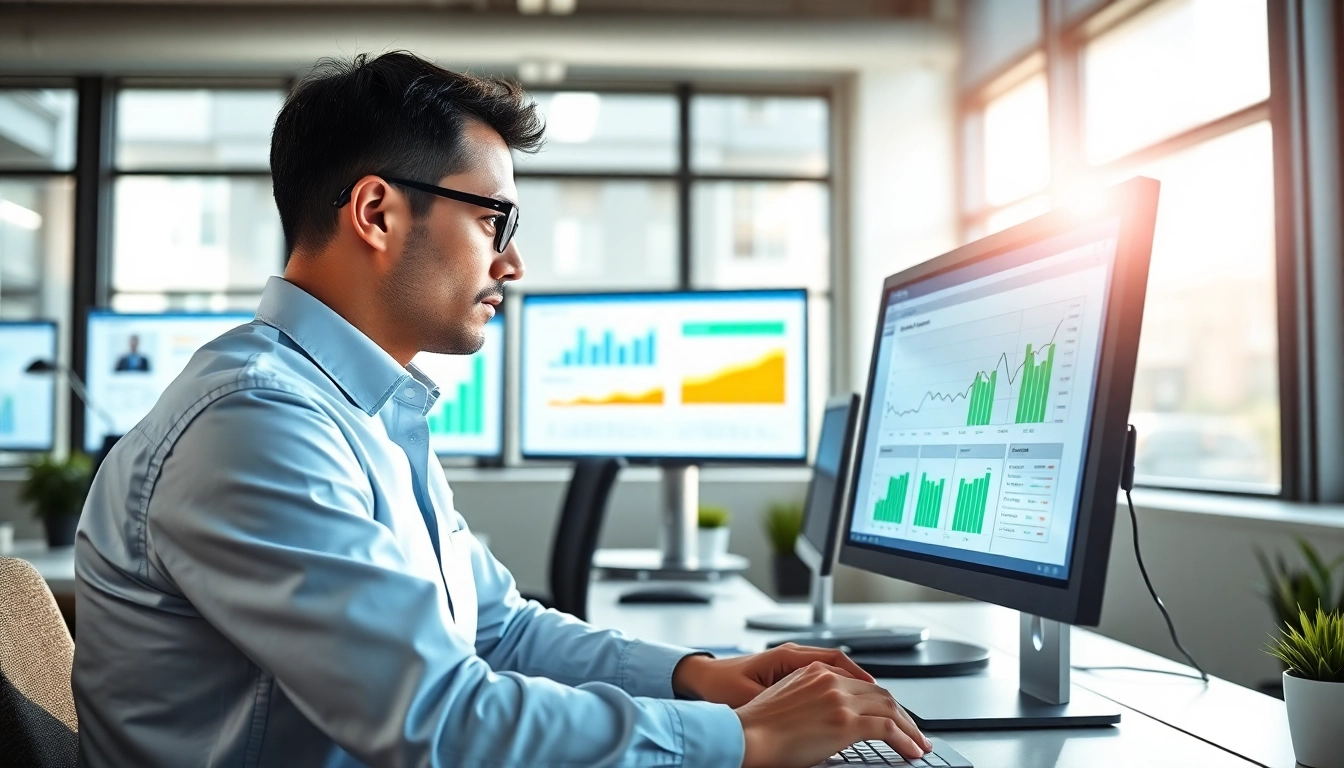 Analyze and improve SEO Rank metrics with effective strategies in a modern office.