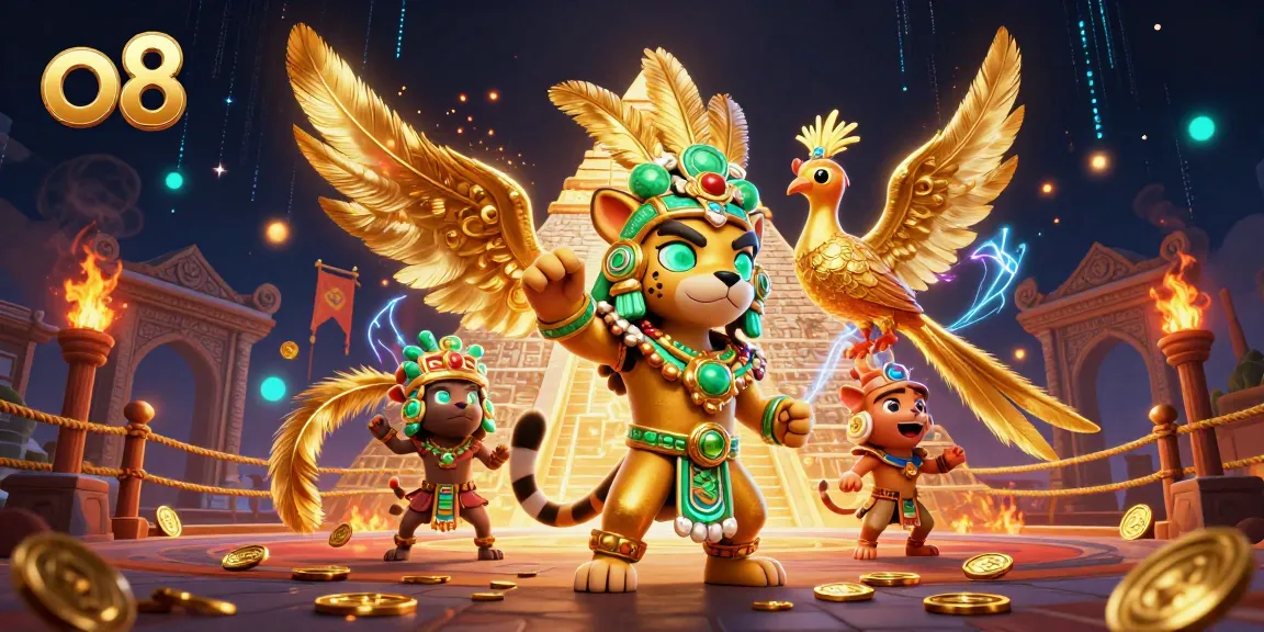 Join the excitement of o8 with vibrant casino elements in an immersive 3D scene.