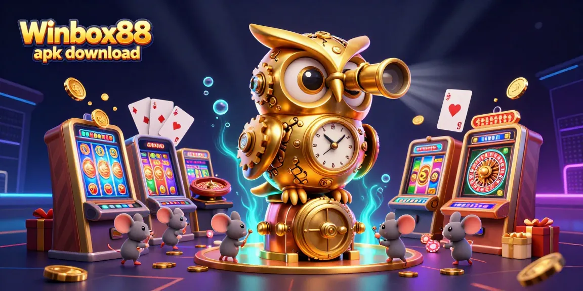 Experience seamless gaming with the Winbox88 apk download, featuring a lively casino scene.