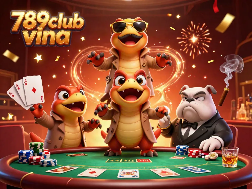 Experience the exciting atmosphere of 789club vina with three raptors hilariously attempting to enter a VIP casino lounge.