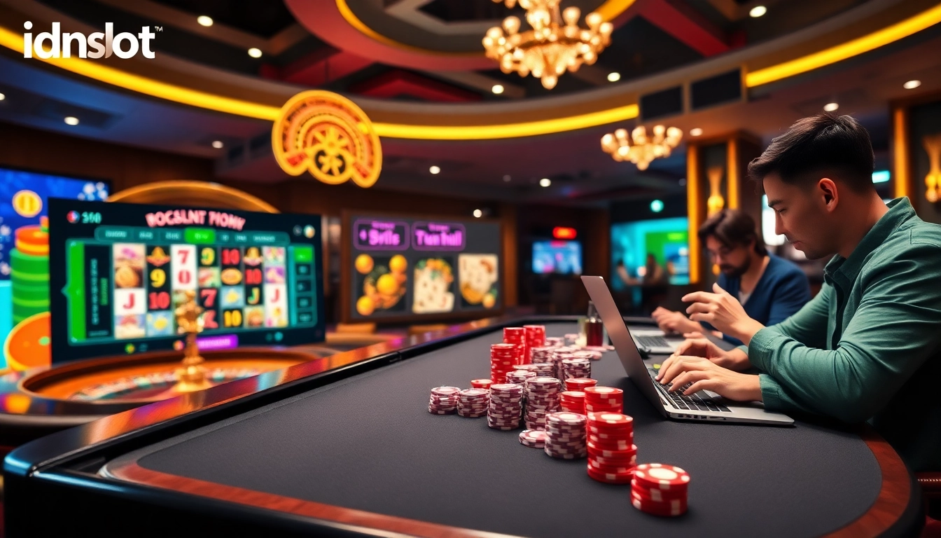 Experience the thrill of idnslot gaming with vibrant slot visuals and engaging gameplay.