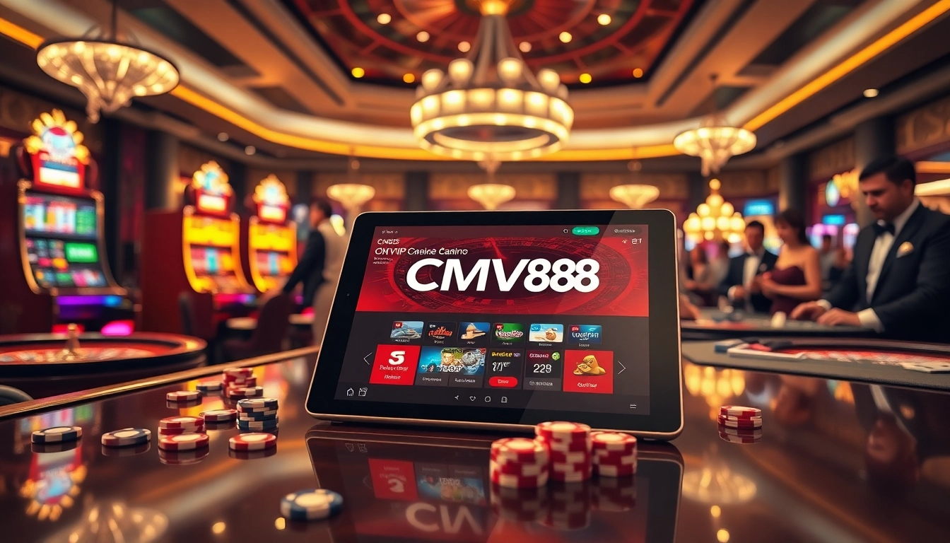 Experience the excitement of CM88 OKVIP with professional dealers at a vibrant casino table.