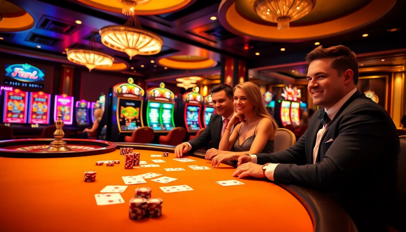 Thrilling gaming experience on trang chủ 33win featuring poker, roulette, and vibrant slot machines.