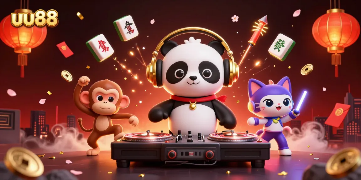 Engage with thrilling slots at uu88, featuring vibrant 3D characters and festive game elements.