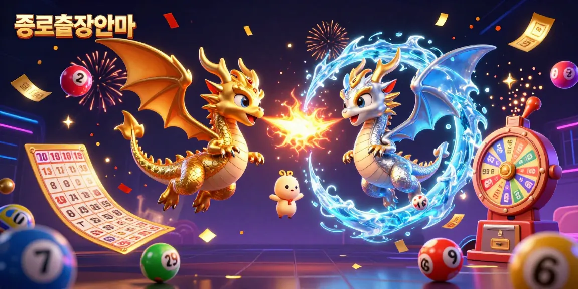 Experience the excitement of 종로출장안마 with vibrant lottery themes and dragons in action, celebrating wins.